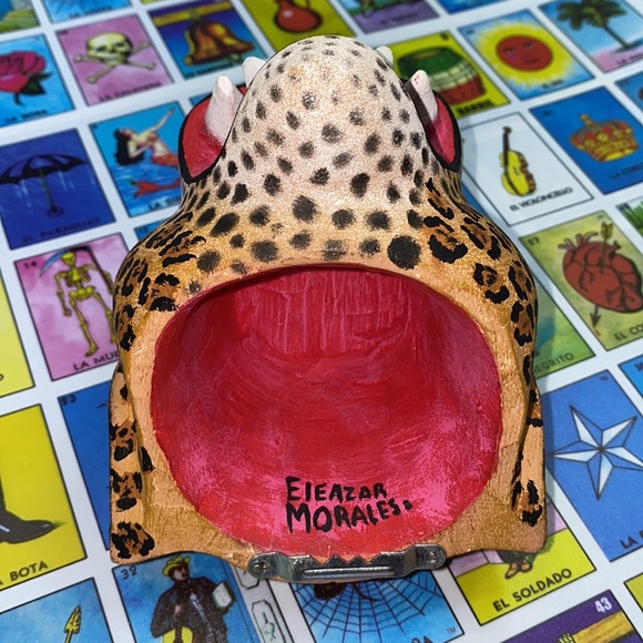 •handmade• Jaguar Head - Oaxacan Alebrije Wood Carving - Picture 9 of 11